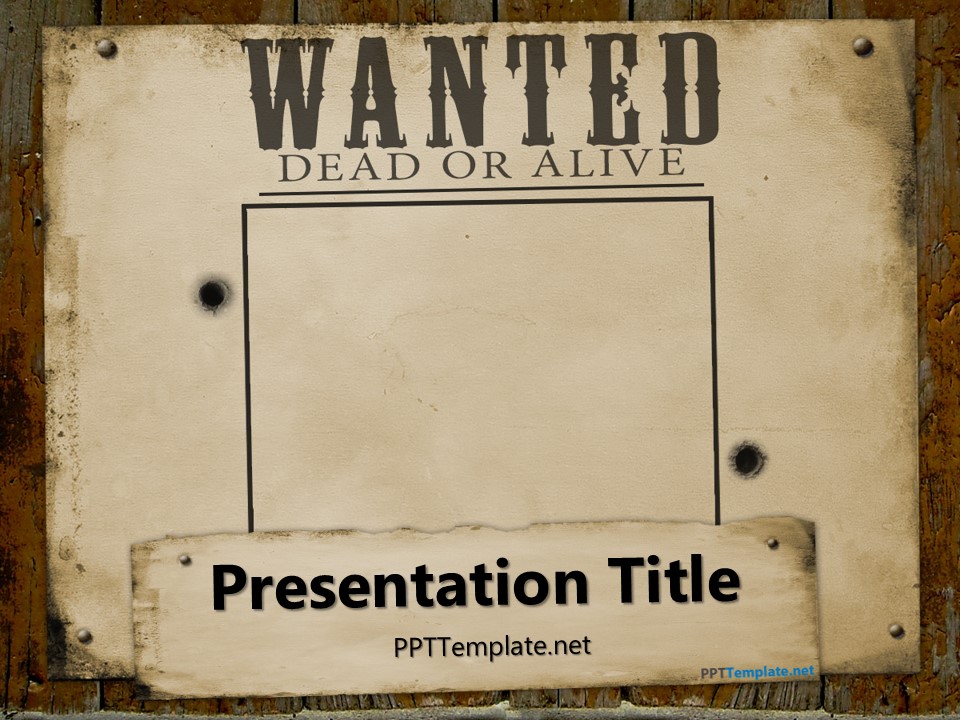 Free Wanted Poster Template For Powerpoint